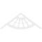 Ekena Millwork Pitch Classic Wagon Wheel Architectural Grade PVC Gable Pediment, 60"W x 22 1/2"H x 1"P (9/12) GPP060X023X100CWW - alternate 4